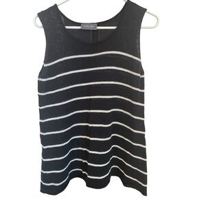 Wooden Ships Black and White Striped Tank Top